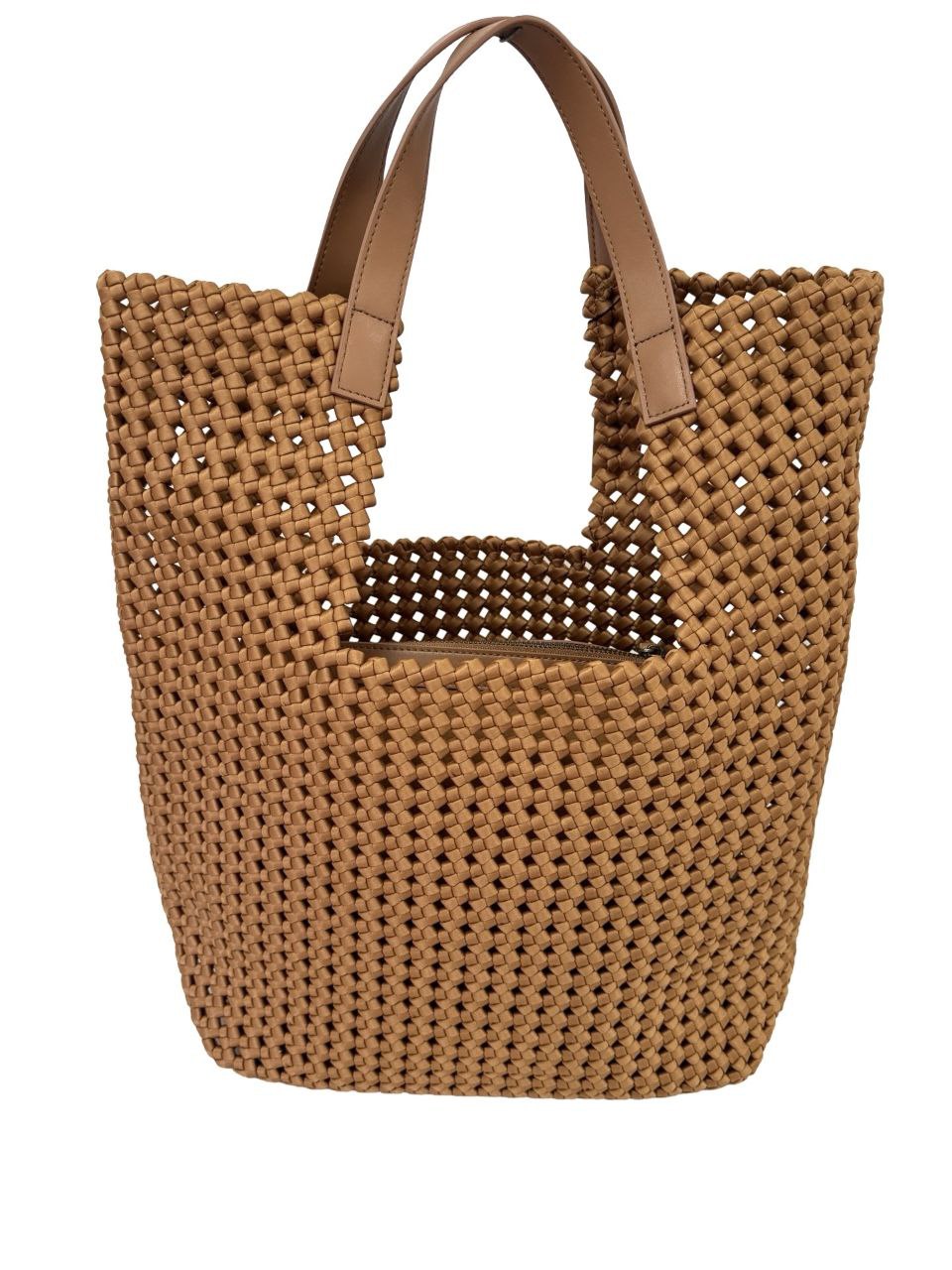 Sac cabas en cuir italien et nylon tissé à la main par Modex™