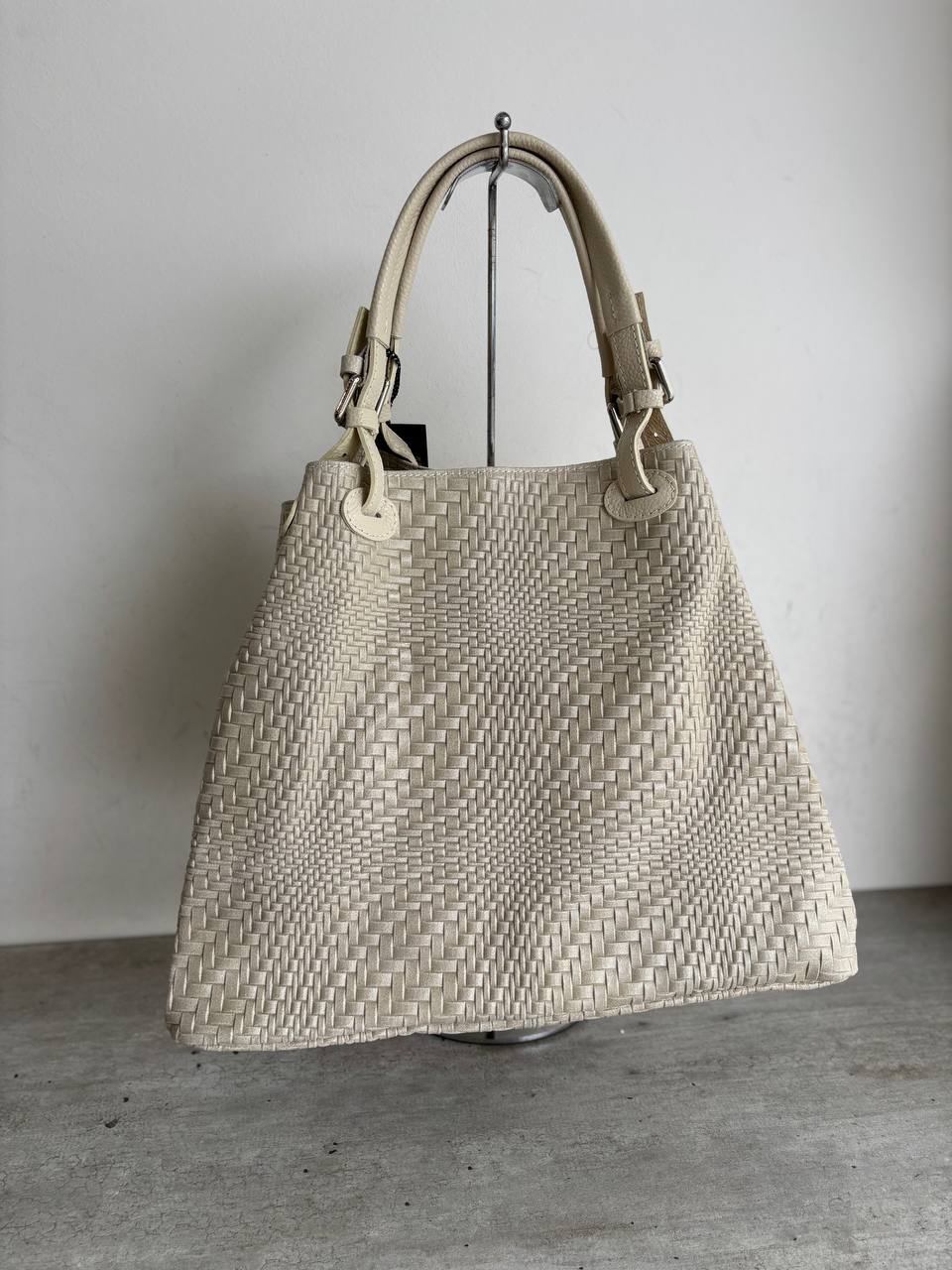 Sac fourre-tout en cuir tressé