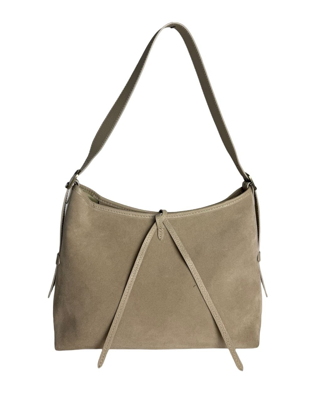 Sac à bandoulière structuré en cuir italien avec bandoulière réglable par Modex™