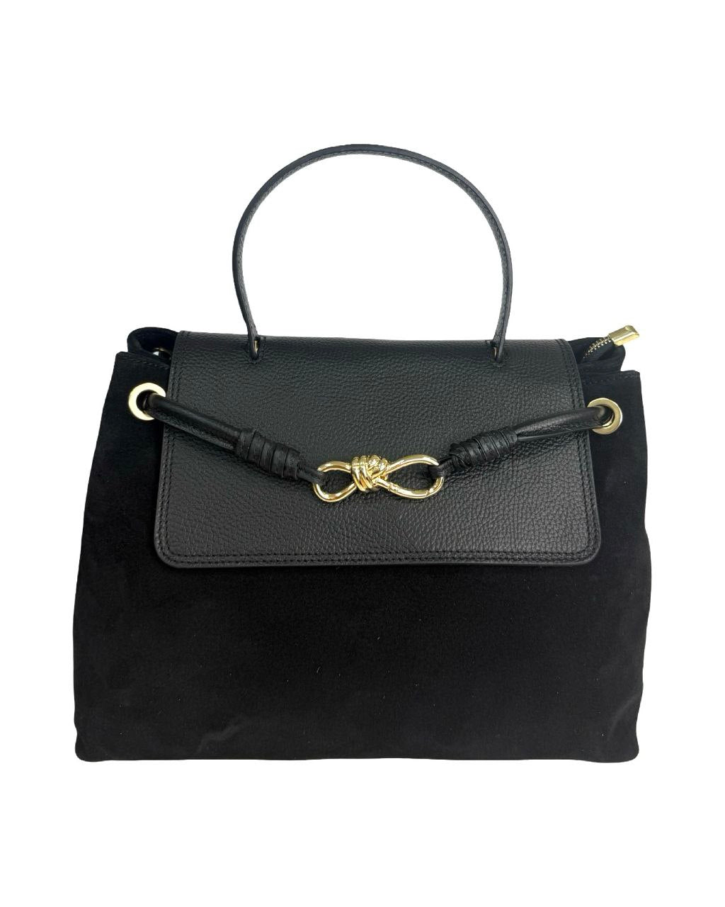 Sac cartable en daim et cuir italien