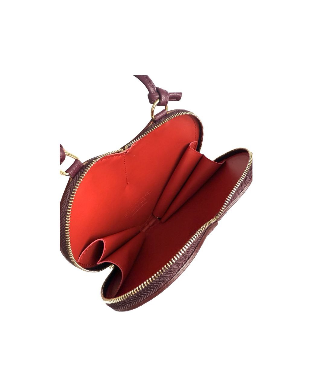 Mini sac en daim en forme de cœur