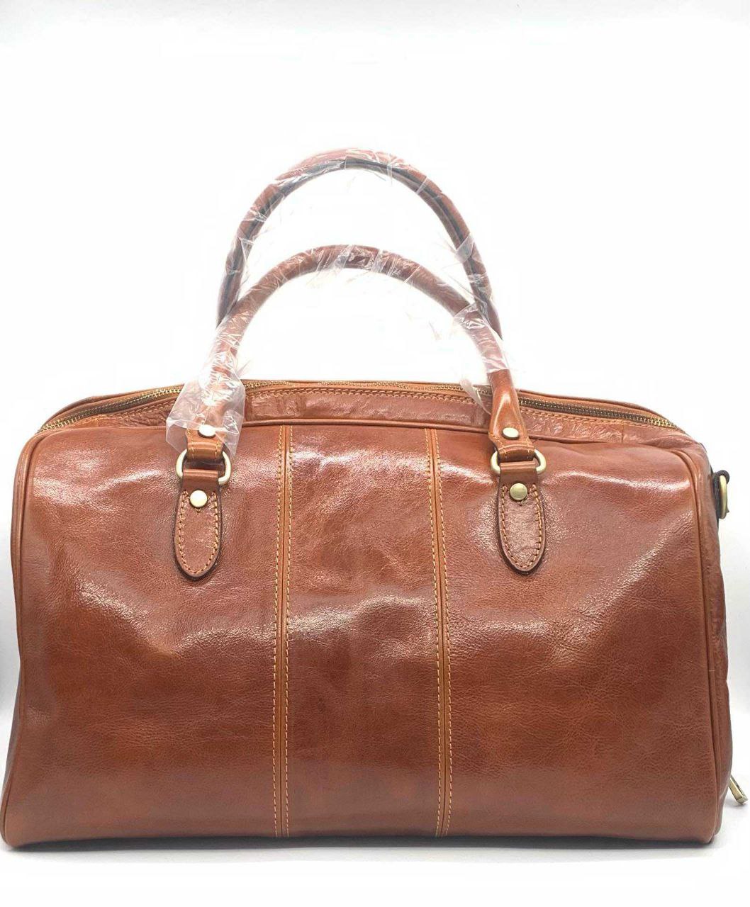 Sac de voyage en cuir véritable — Bandoulière amovible