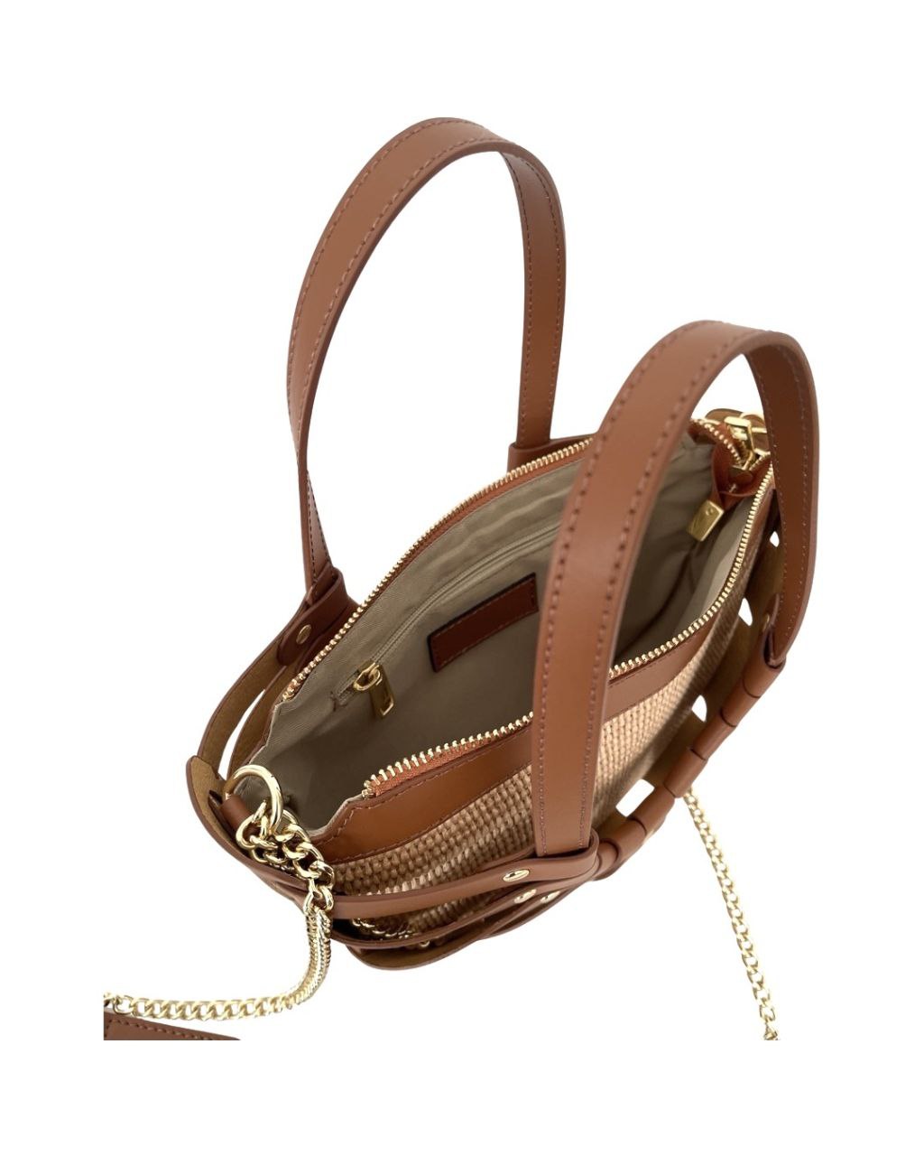 Sac à main en cuir et raphia de qualité supérieure – Fabriqué en Italie