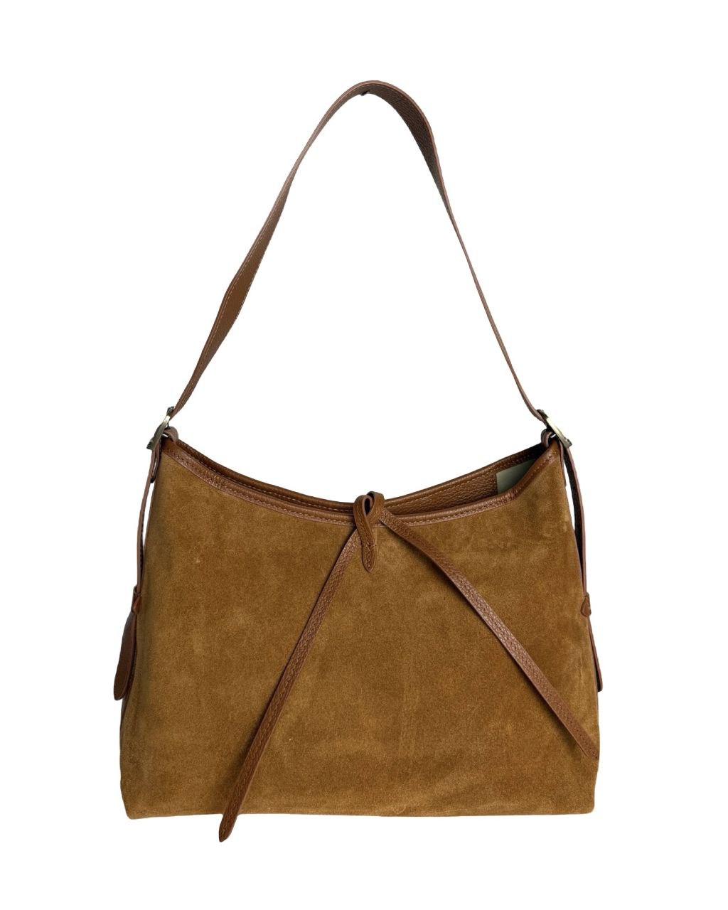 Sac à bandoulière structuré en cuir italien avec bandoulière réglable par Modex™