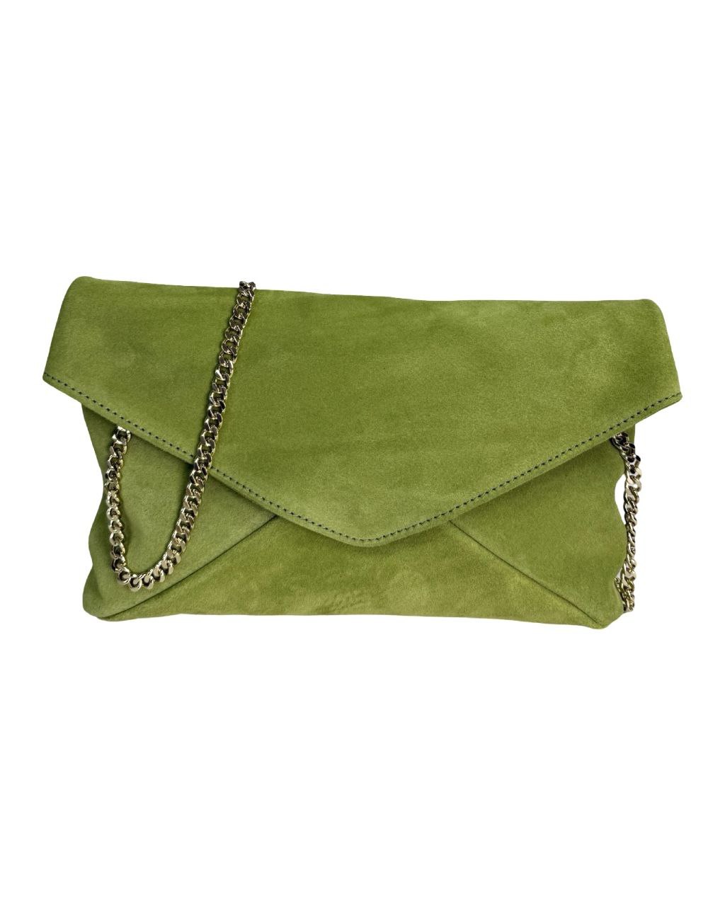Sac enveloppe en cuir italien avec bandoulière en chaîne par Modex™