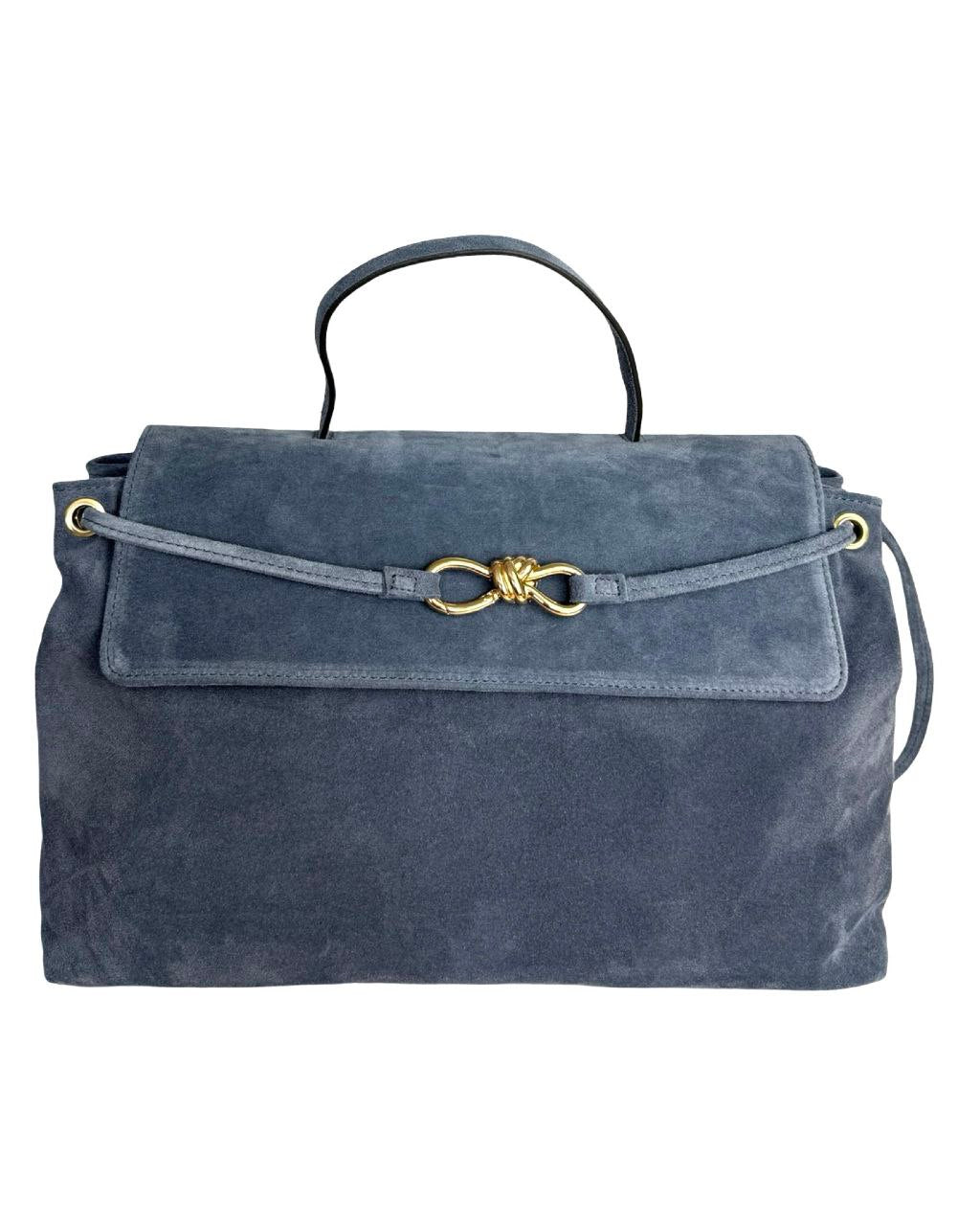 Sac porte-documents en cuir italien avec fermeture décorative par Modex™