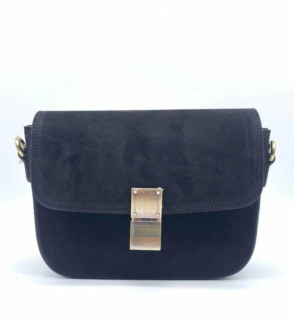 Sac bandoulière en cuir italien avec fermoir en métal — Modex™