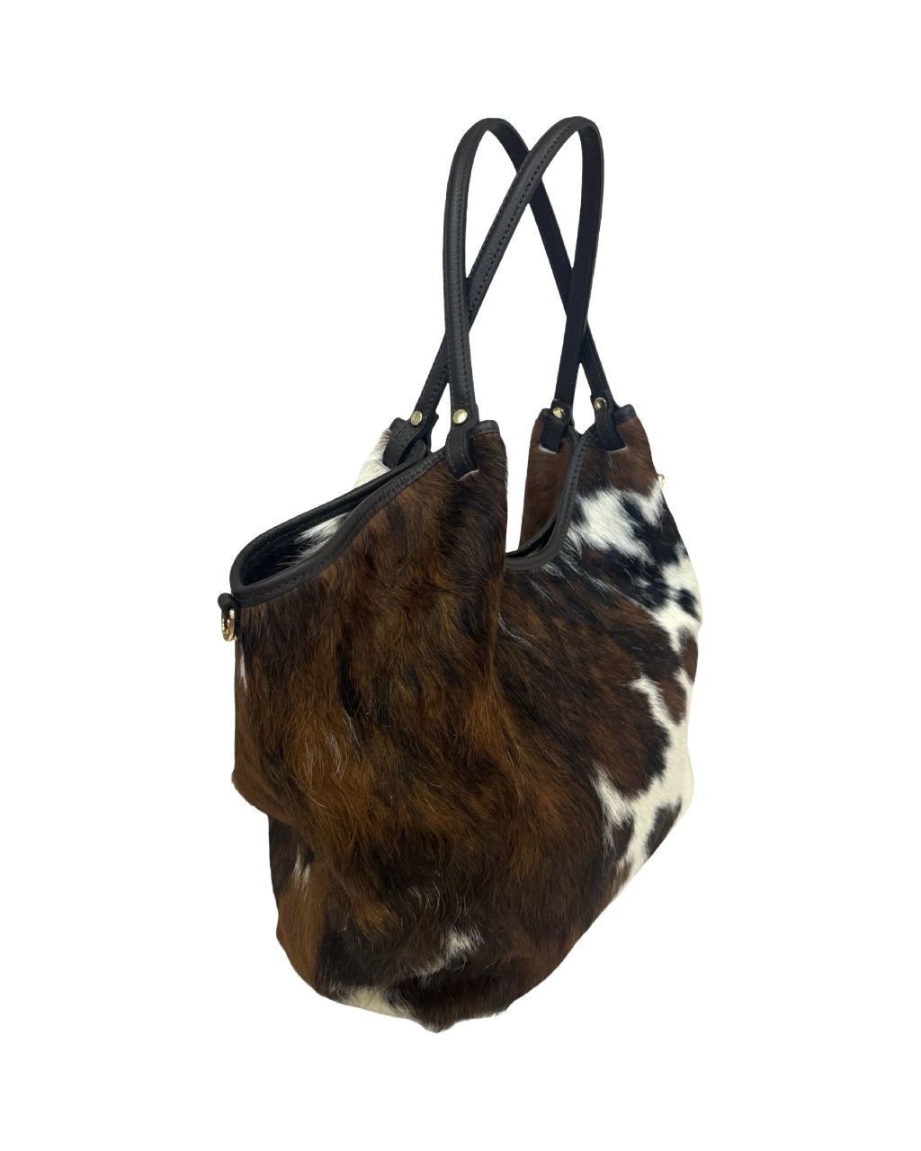 Sac fourre-tout en cuir italien à poils longs — Luxe affirmé