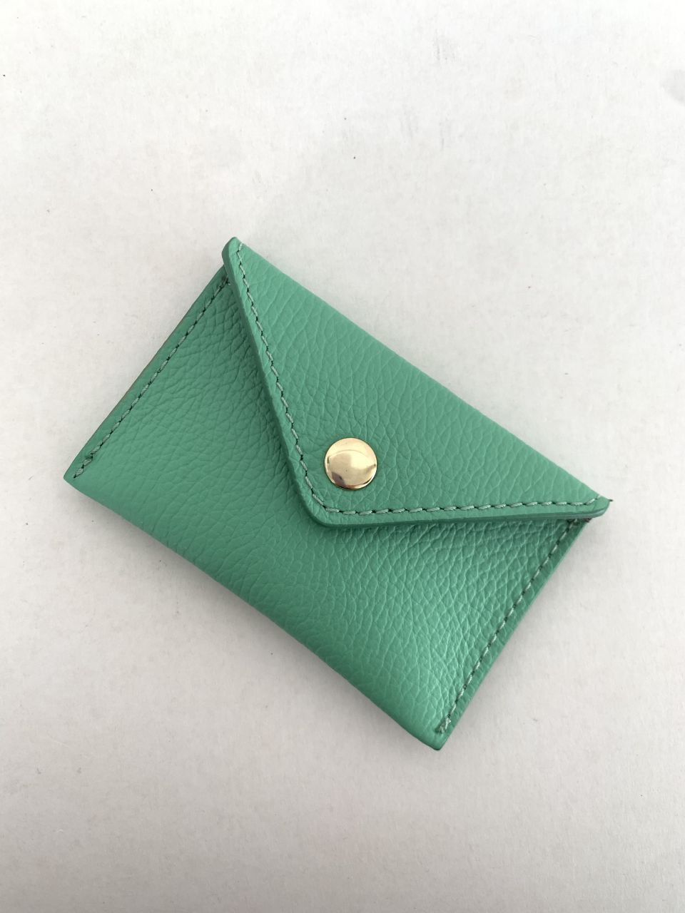 Mini porte-cartes enveloppe — Cuir véritable