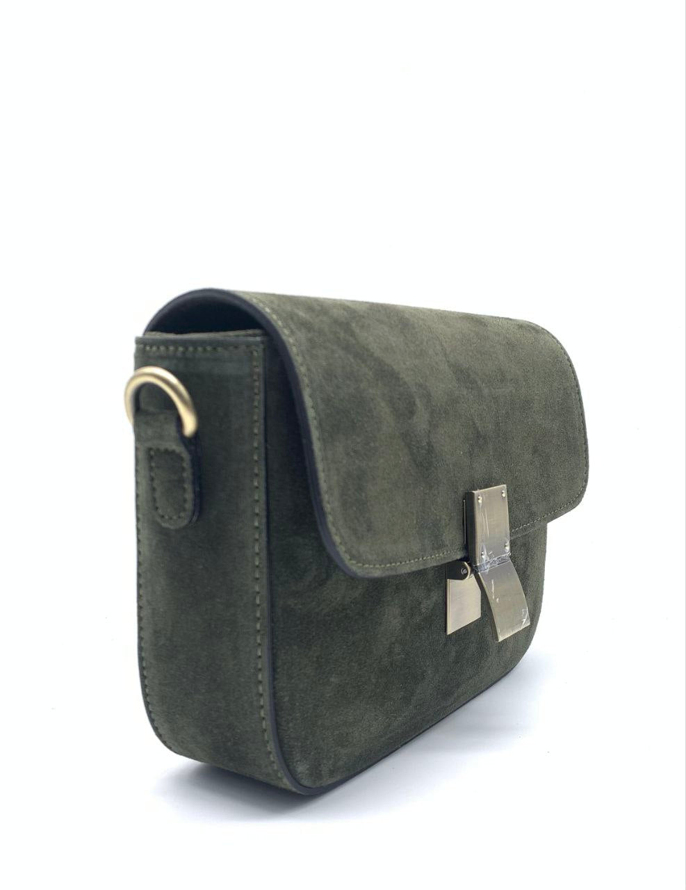 Sac bandoulière en cuir italien avec fermoir en métal — Modex™