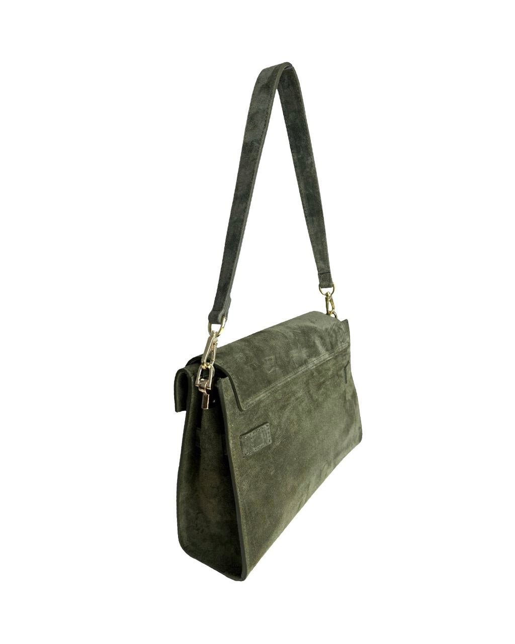 Sac à bandoulière/pochette en daim italien — raffiné et polyvalent