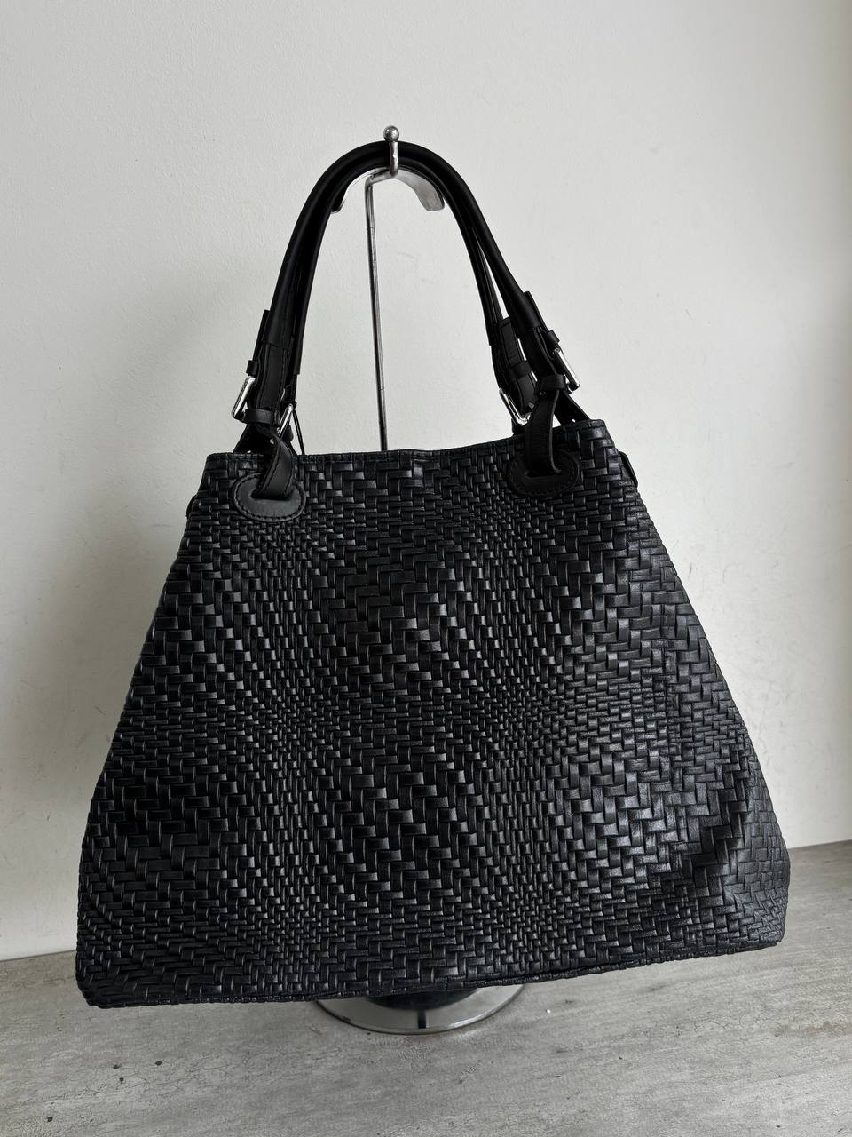 Sac fourre-tout en cuir tressé