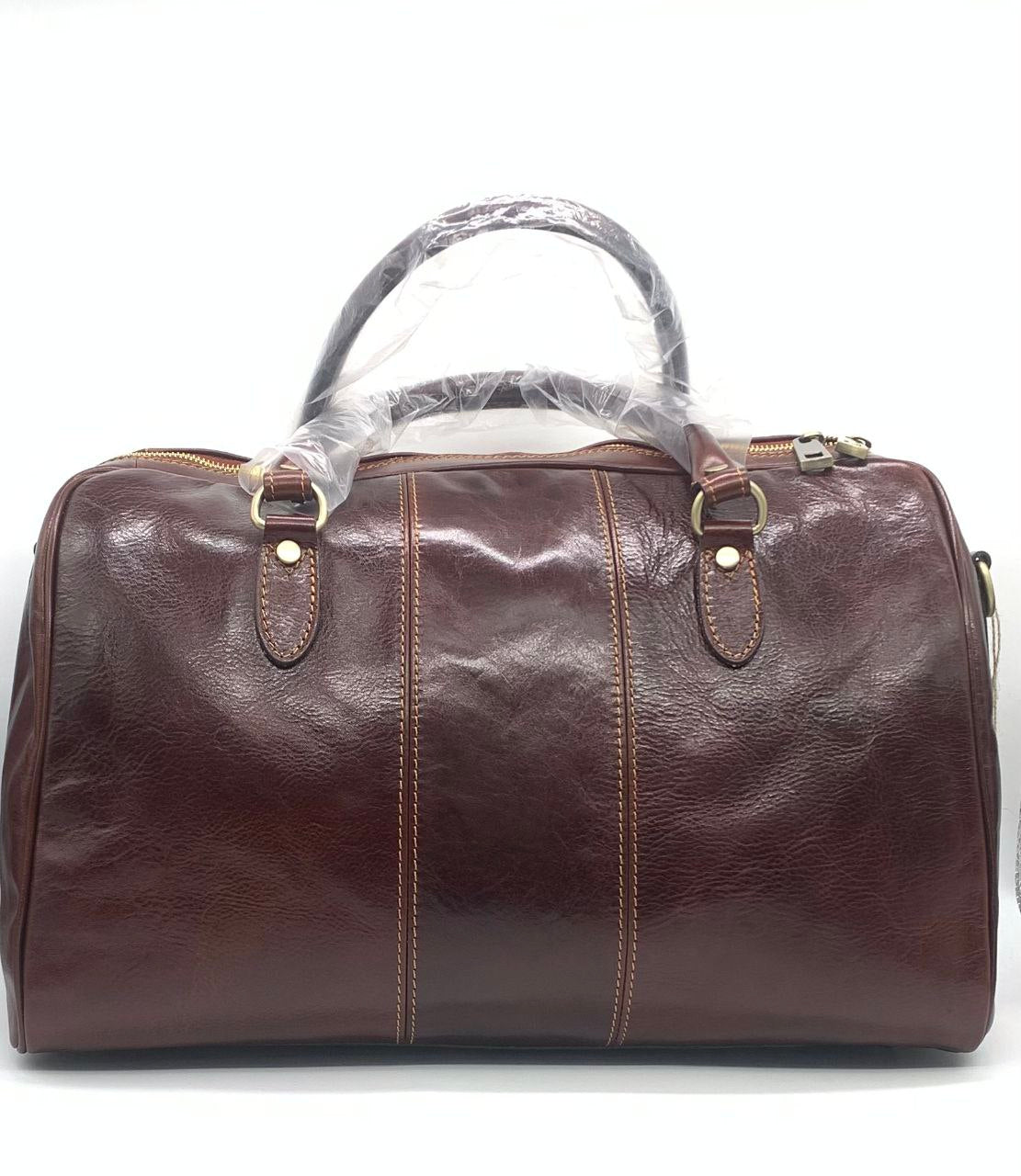 Sac de voyage en cuir véritable — Bandoulière amovible