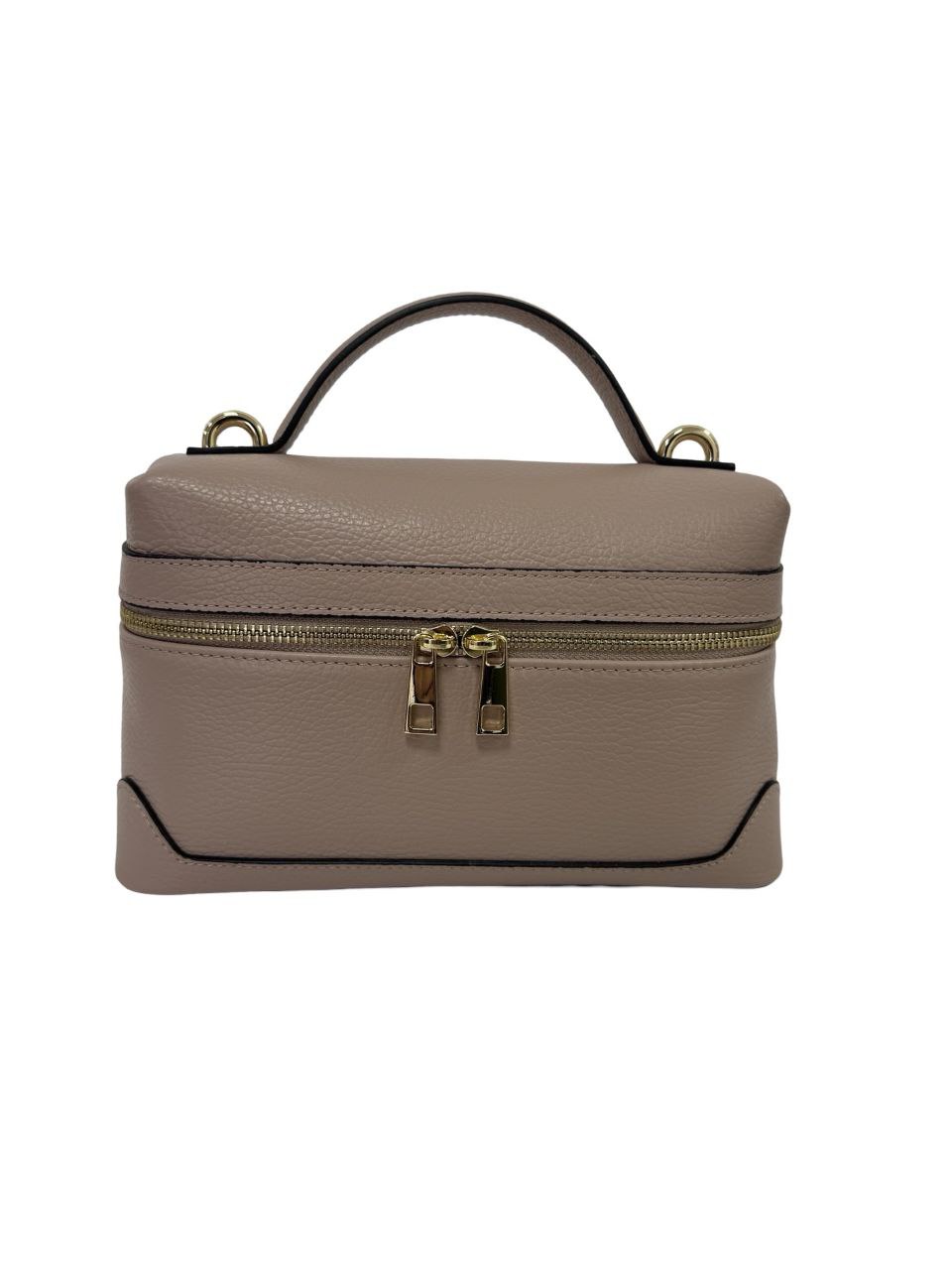 Sac bandoulière compact en cuir avec poignée supérieure