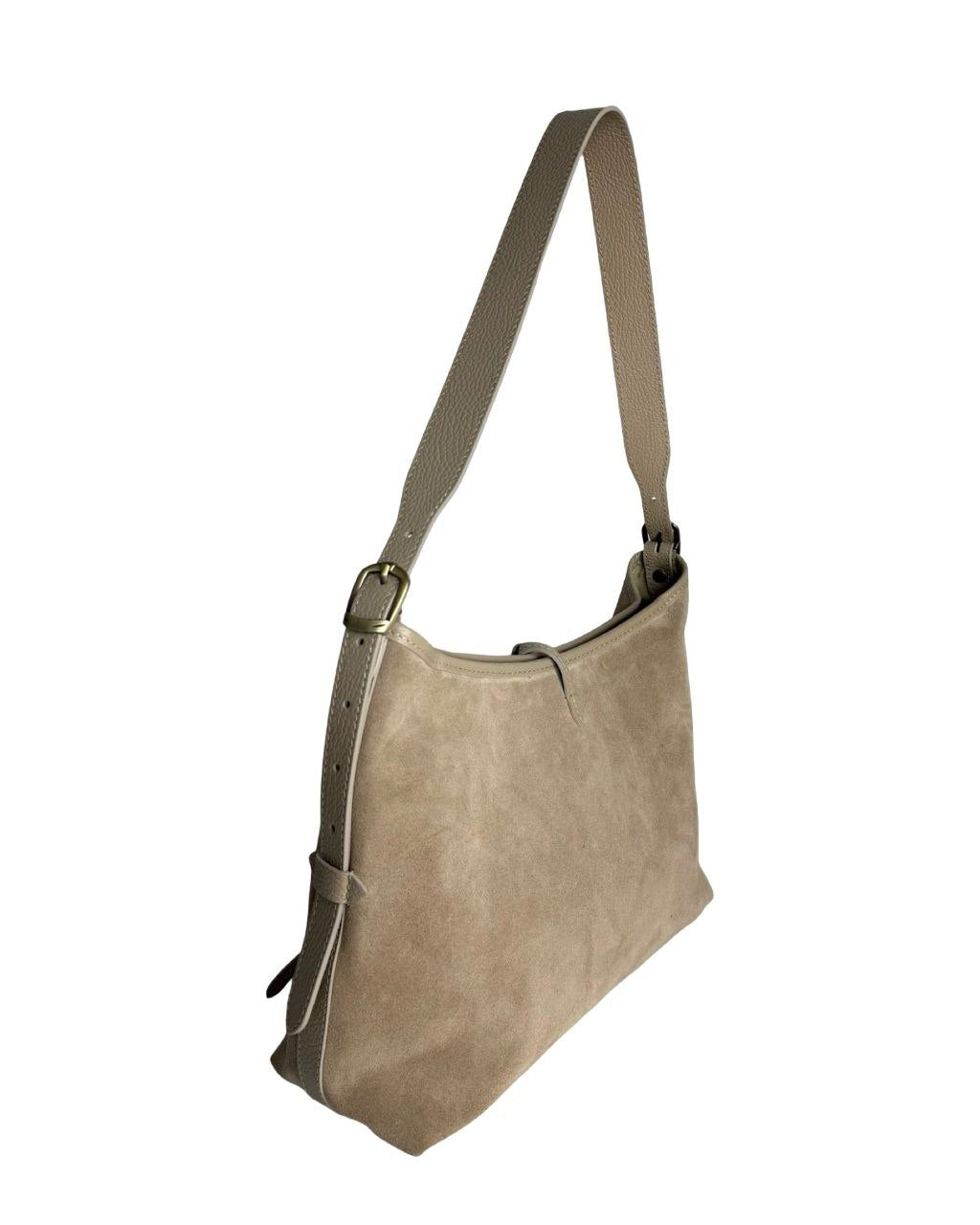 Sac à bandoulière structuré en cuir italien avec bandoulière réglable par Modex™