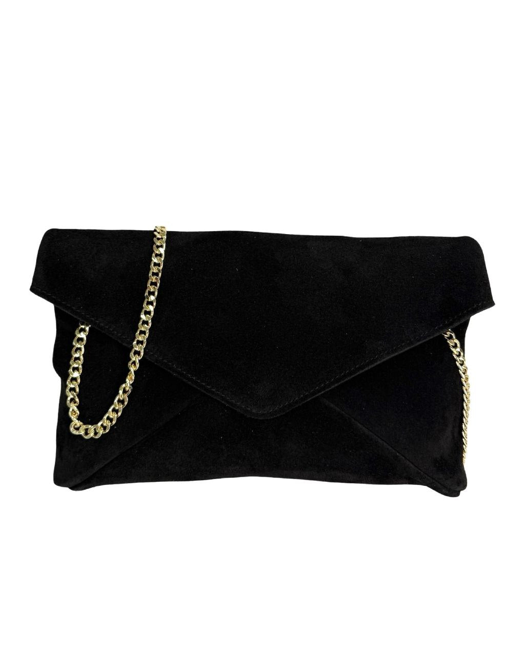 Sac enveloppe en cuir italien avec bandoulière en chaîne par Modex™
