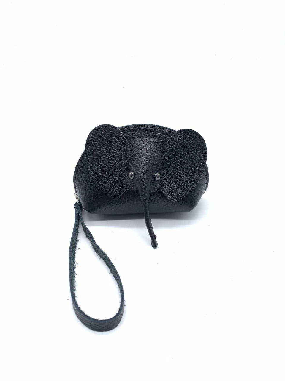 Porte-monnaie en cuir italien motif éléphant par Modex™