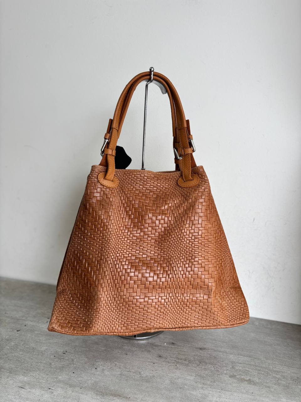 Sac fourre-tout en cuir tressé