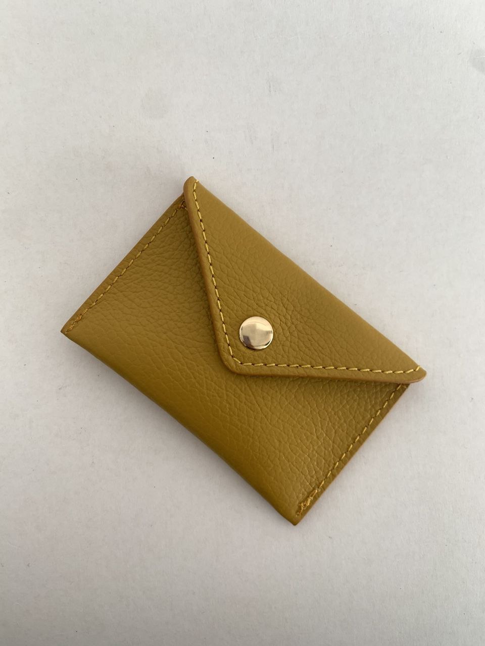 Mini porte-cartes enveloppe — Cuir véritable