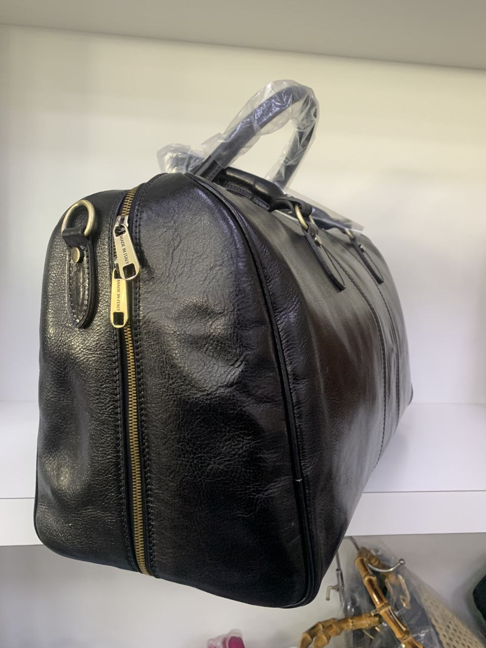 Sac de voyage / sac de sport en cuir italien