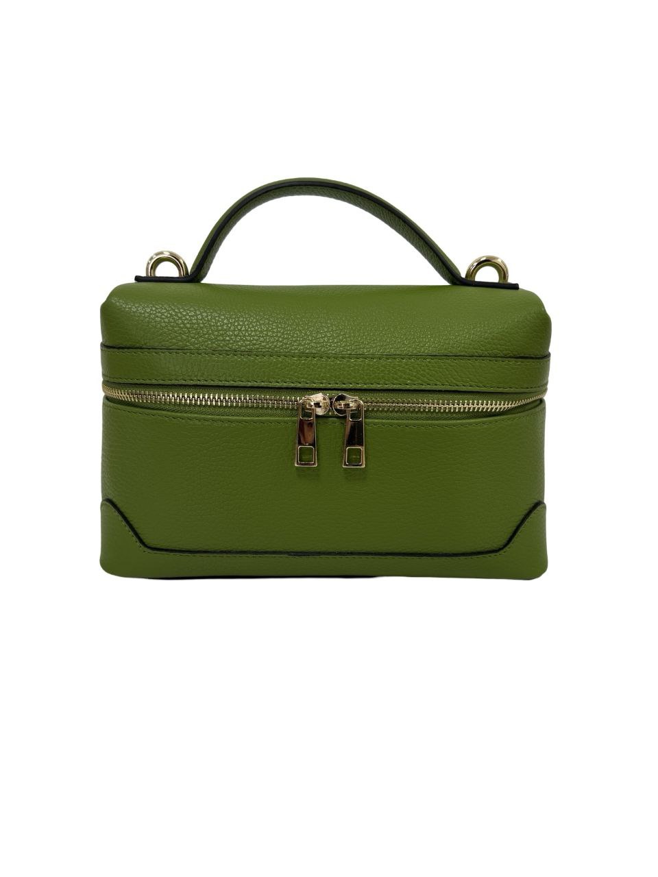 Sac bandoulière compact en cuir avec poignée supérieure