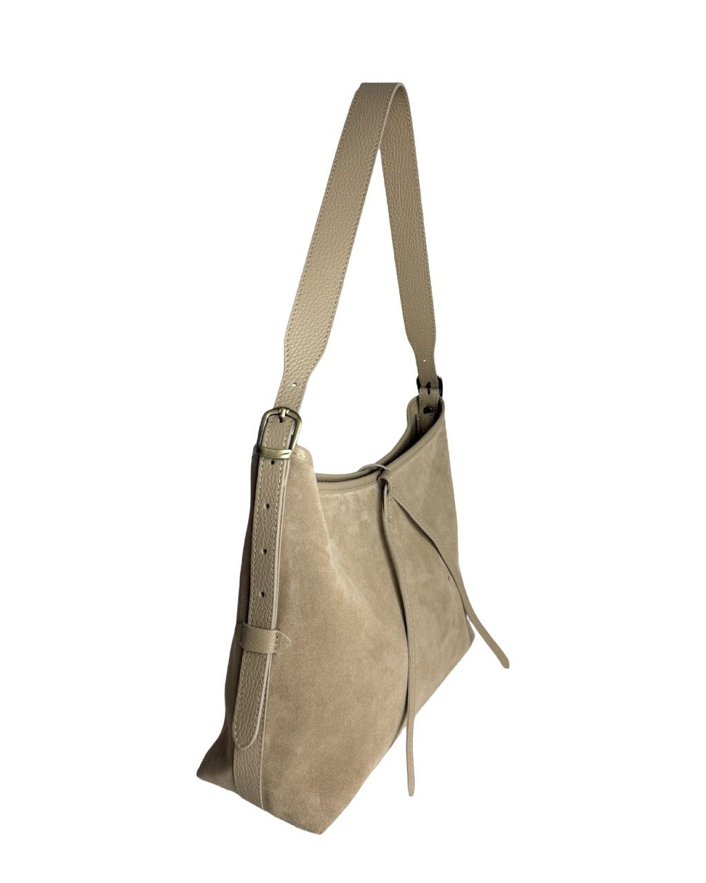 Sac à bandoulière structuré en cuir italien avec bandoulière réglable par Modex™