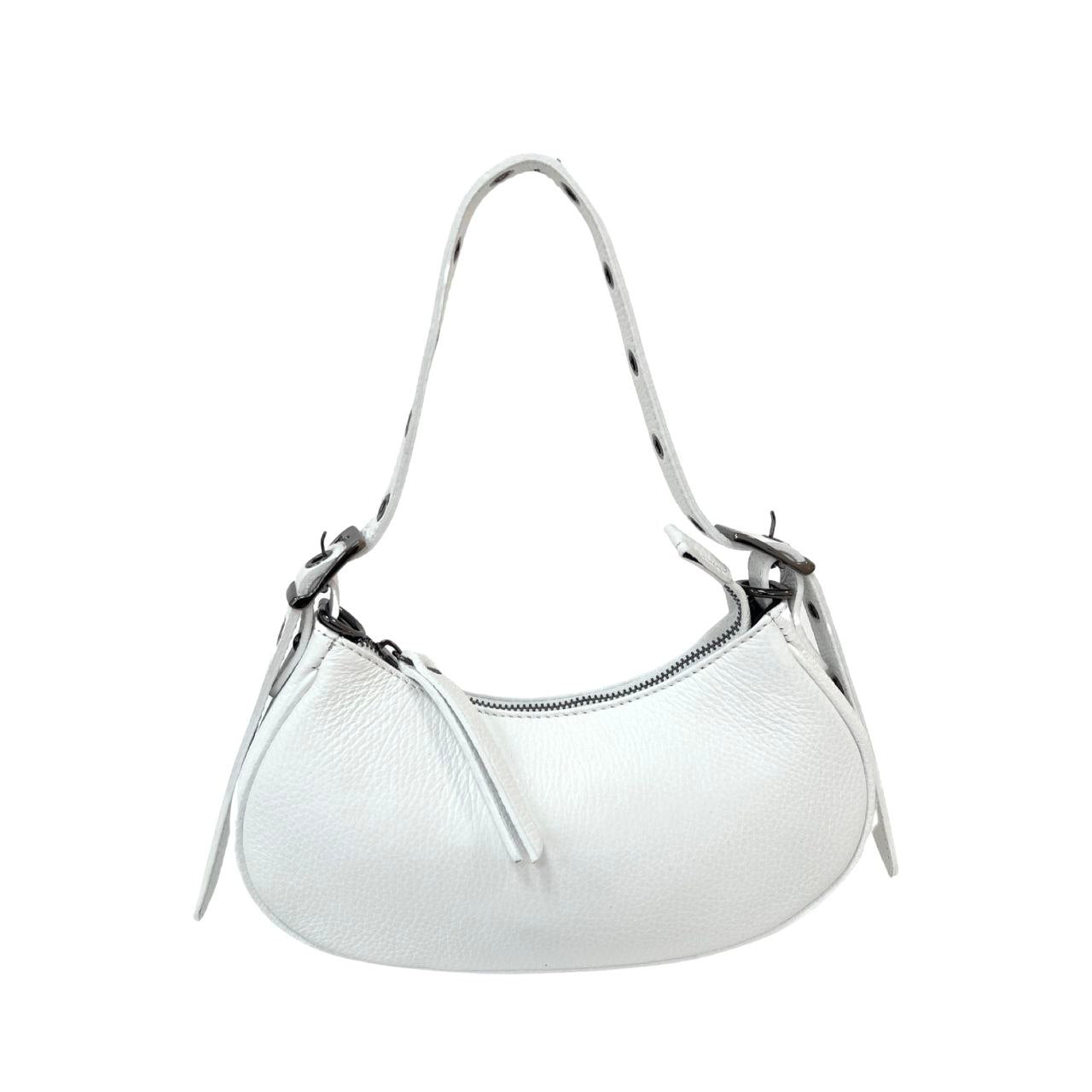 Mini sac à bandoulière en cuir italien avec bandoulière à œillets par Modex™