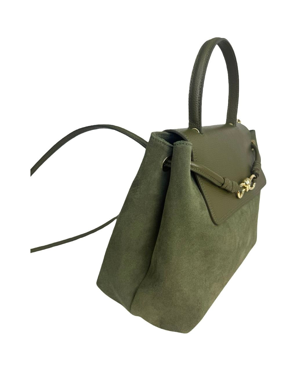 Sac cartable en daim et cuir italien