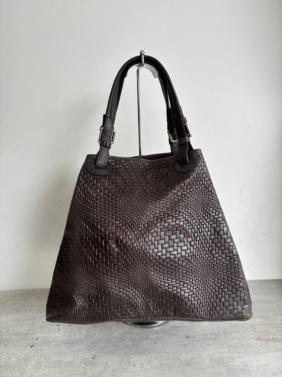 Sac fourre-tout en cuir tressé