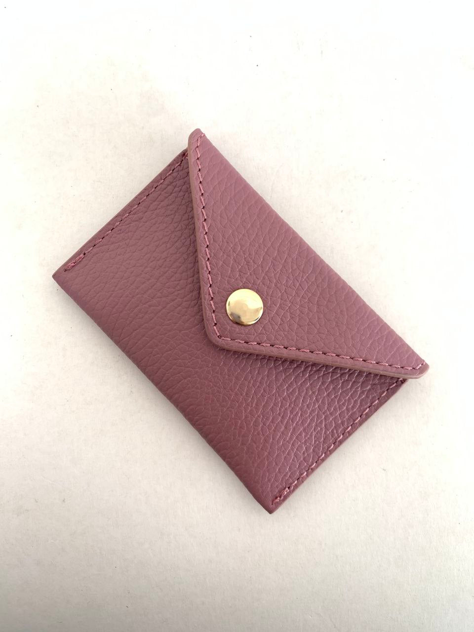 Mini porte-cartes enveloppe — Cuir véritable