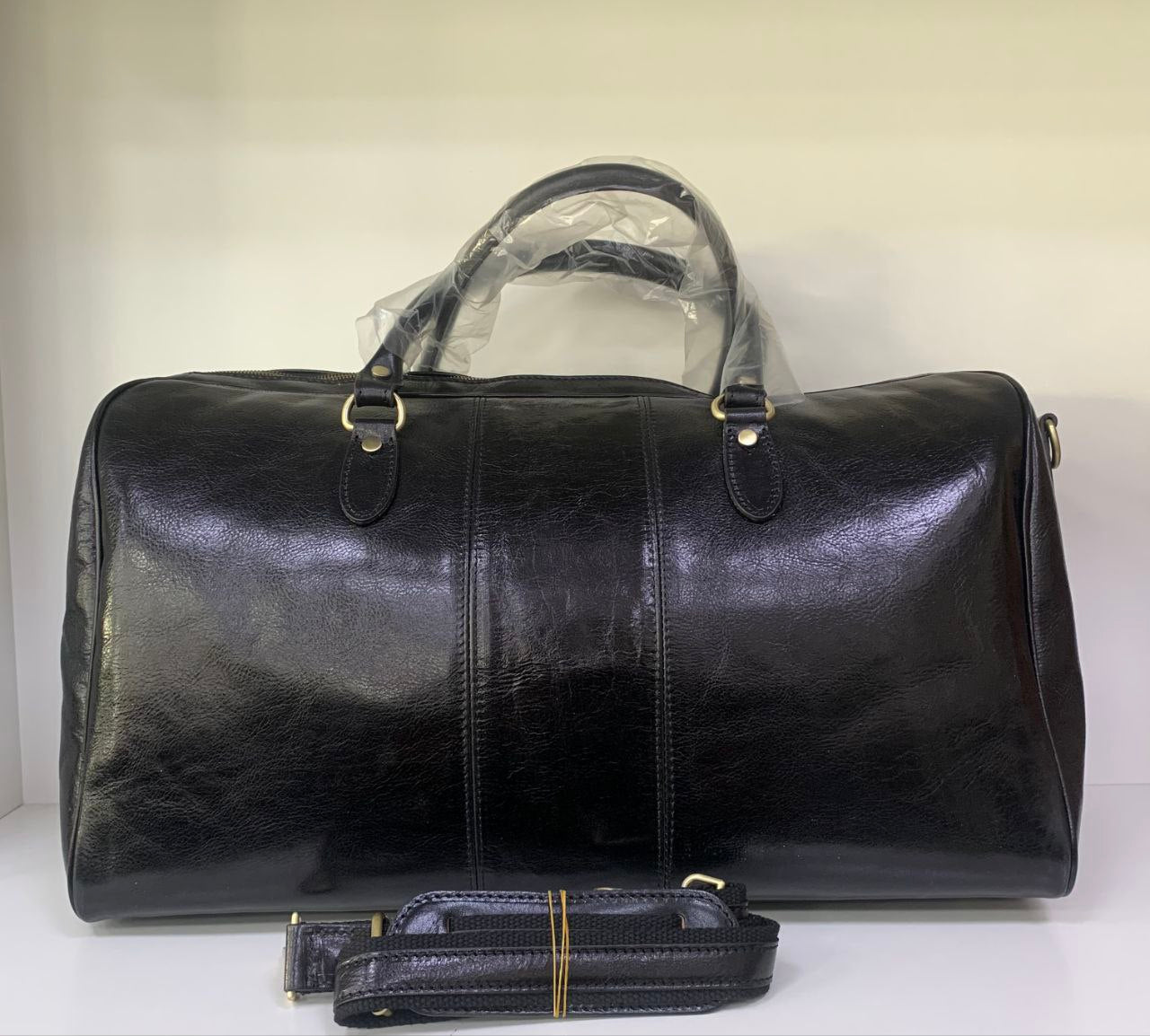 Sac de voyage / sac de sport en cuir italien