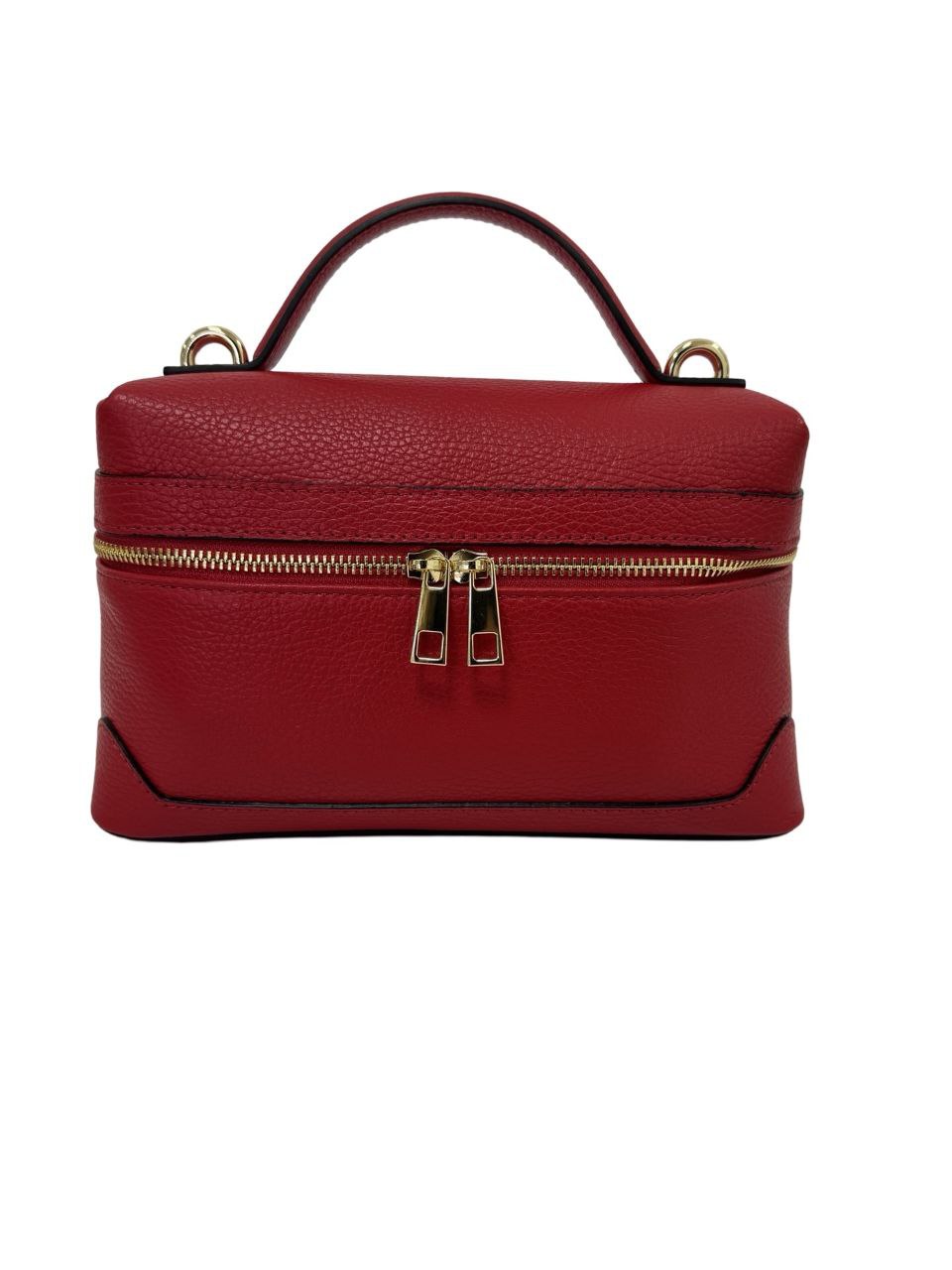 Sac bandoulière compact en cuir avec poignée supérieure