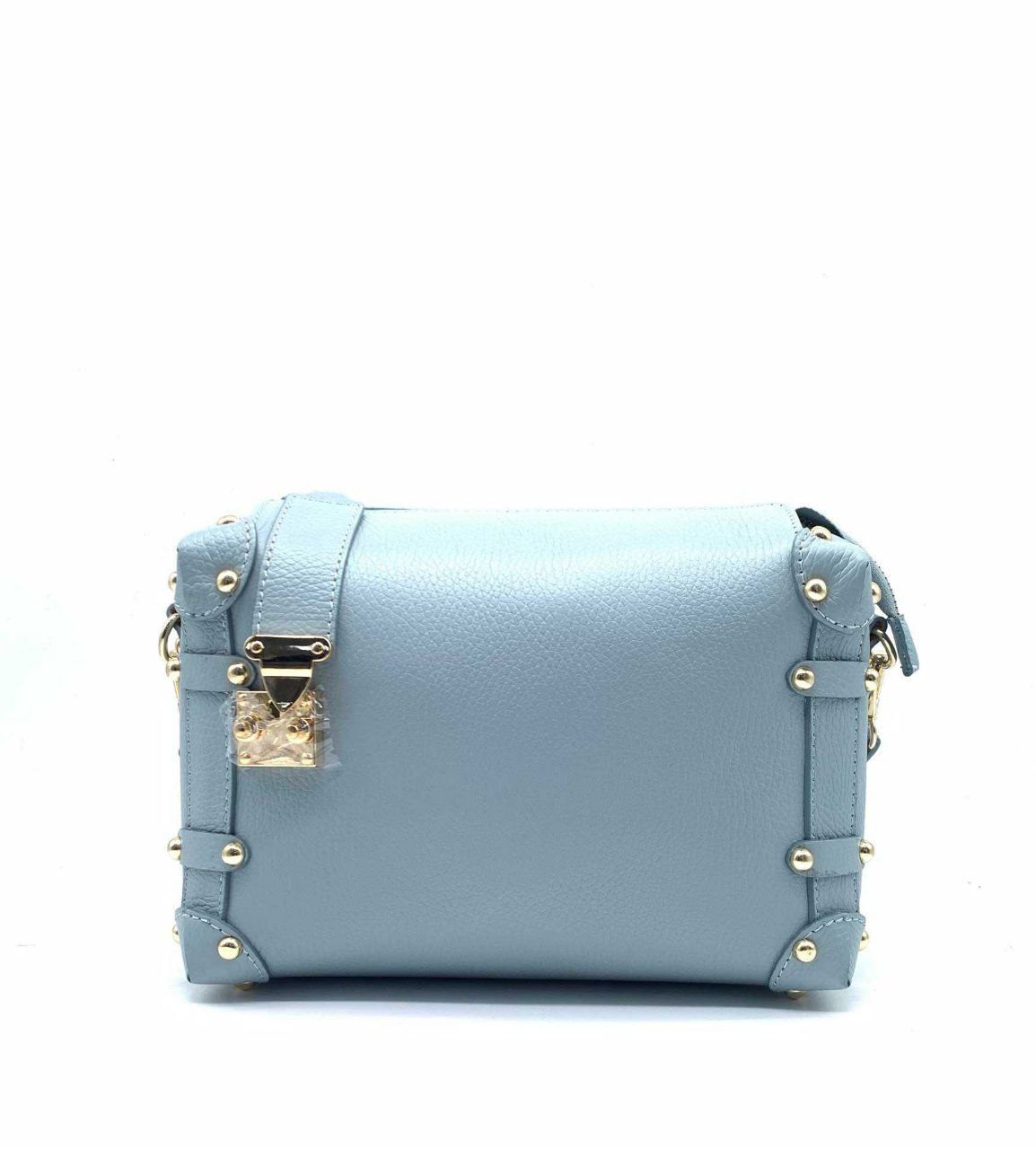 Sac bandoulière clouté en cuir véritable