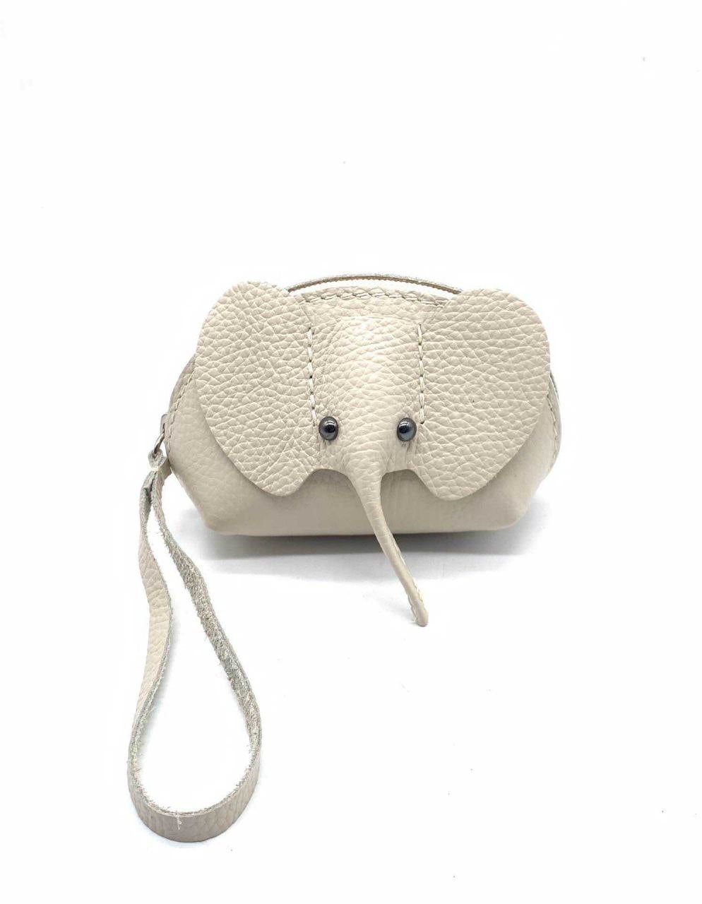 Porte-monnaie en cuir italien motif éléphant par Modex™