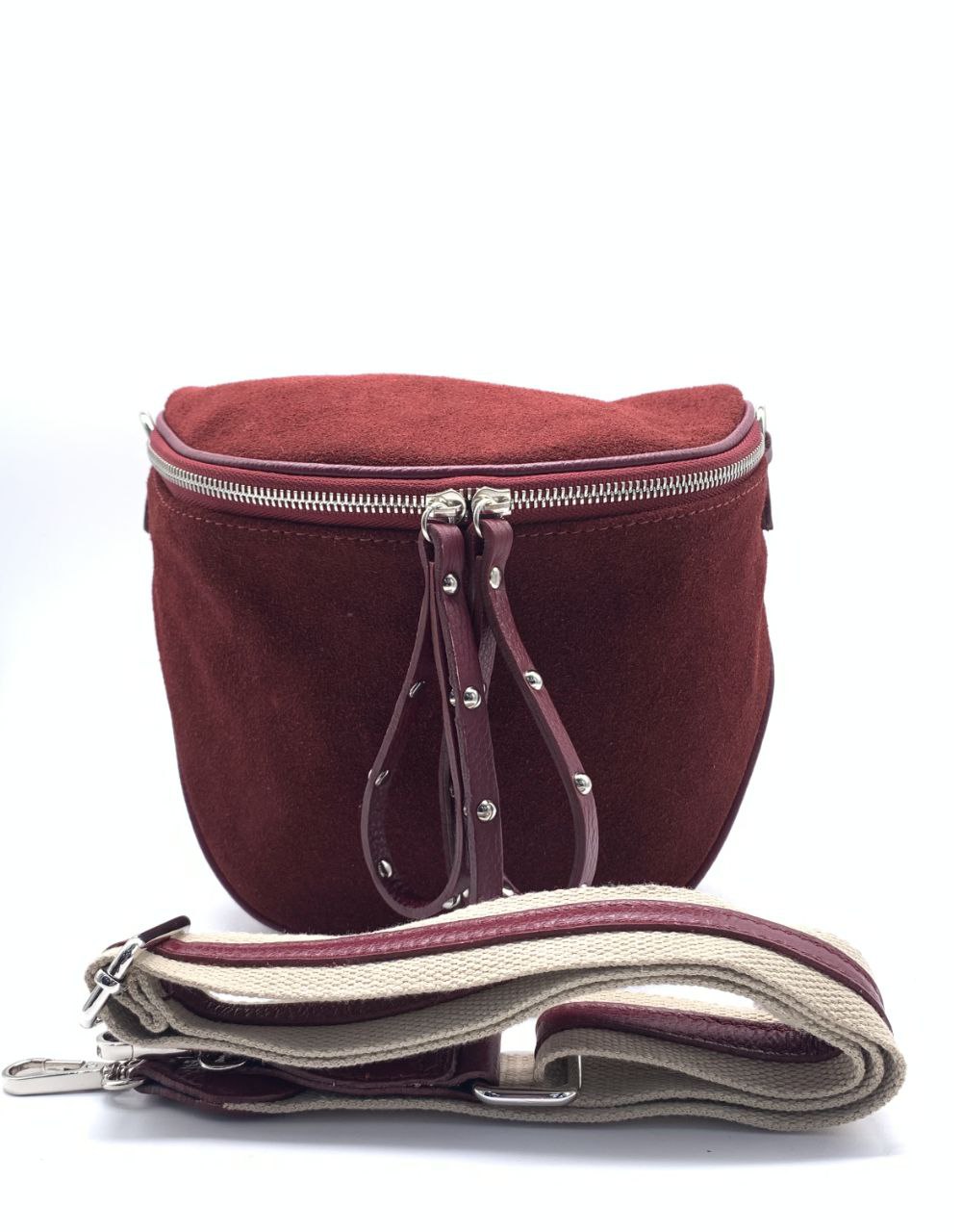 Sac ceinture et bandoulière polyvalent en daim italien par Modex™