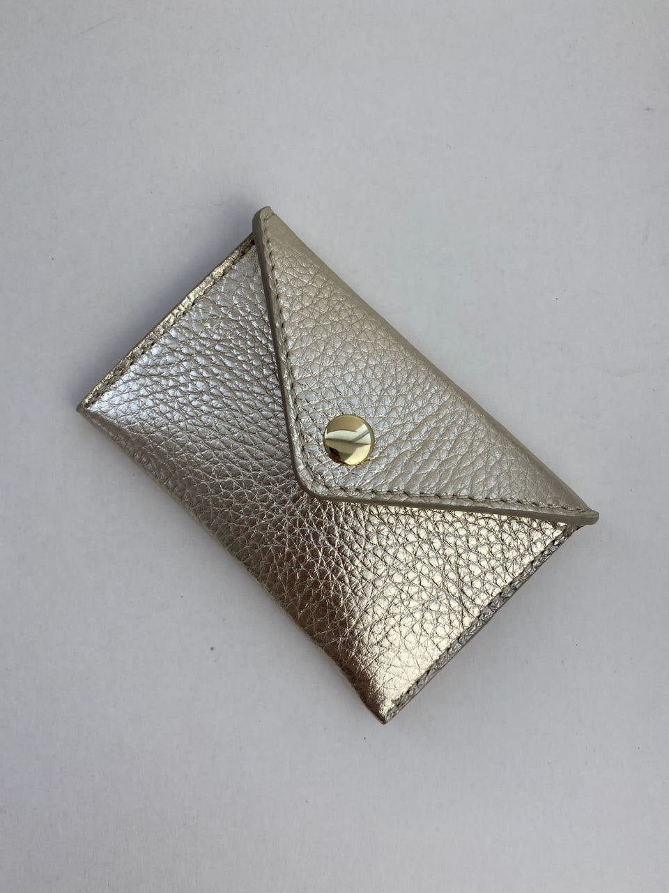 Mini porte-cartes enveloppe — Cuir véritable