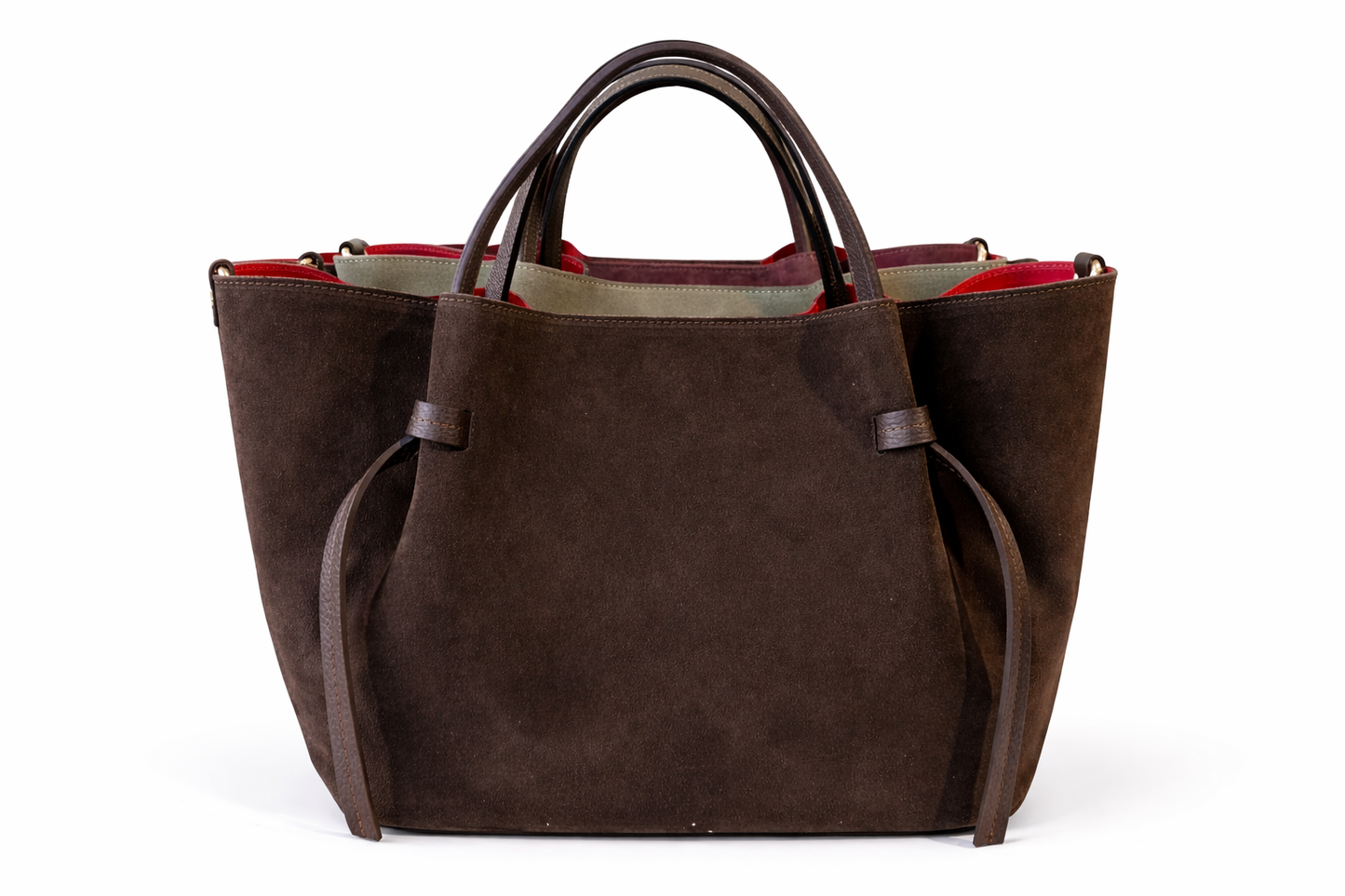 Elegante Tasche aus Wildleder und echtem Leder – Premium-Qualität aus Italien