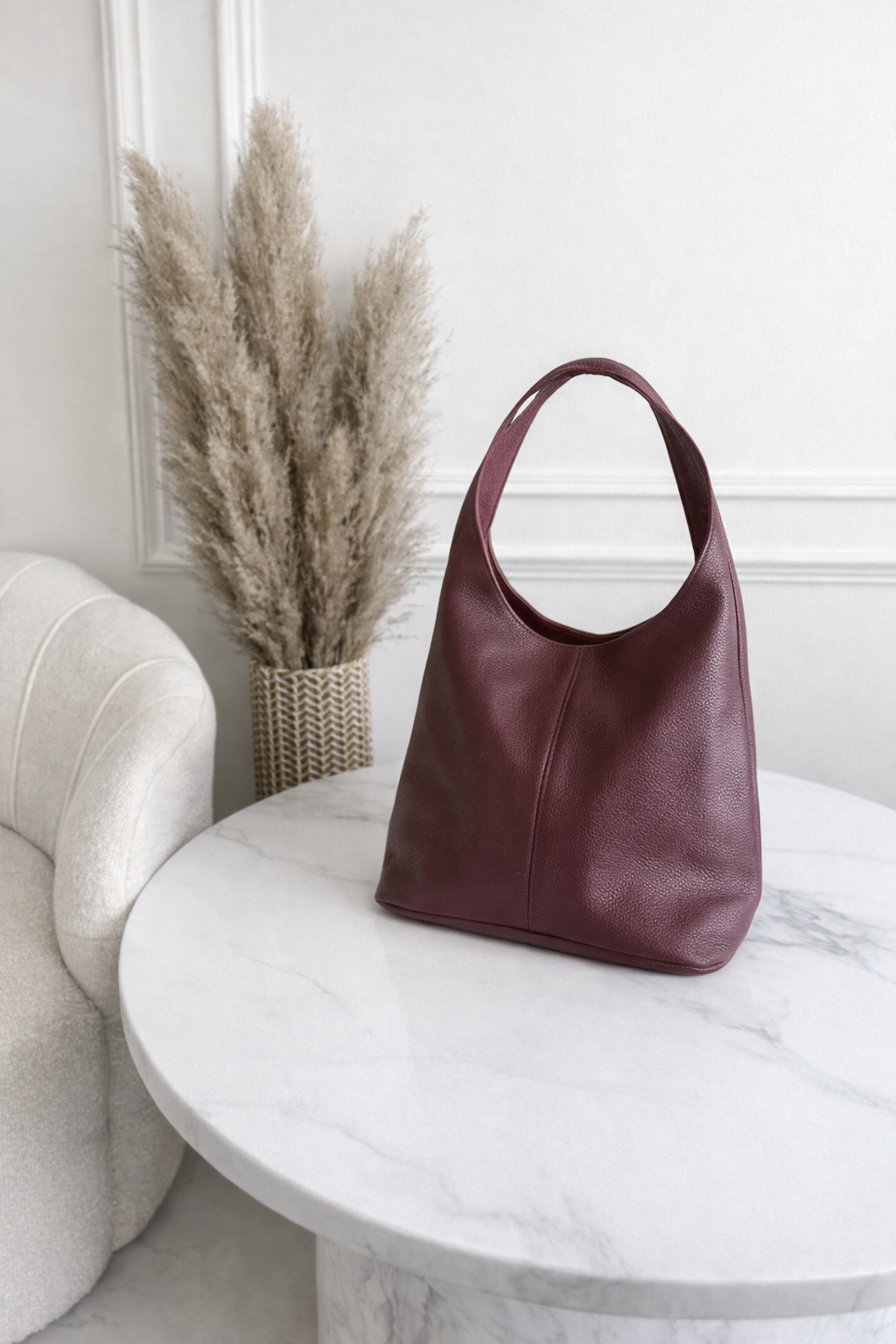 Soft Leather Hobo Bag