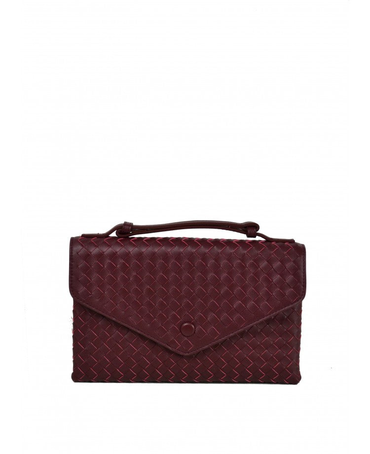 Woven Leather Top Handle Postina Bag