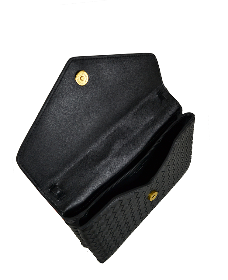 Woven Leather Top Handle Postina Bag