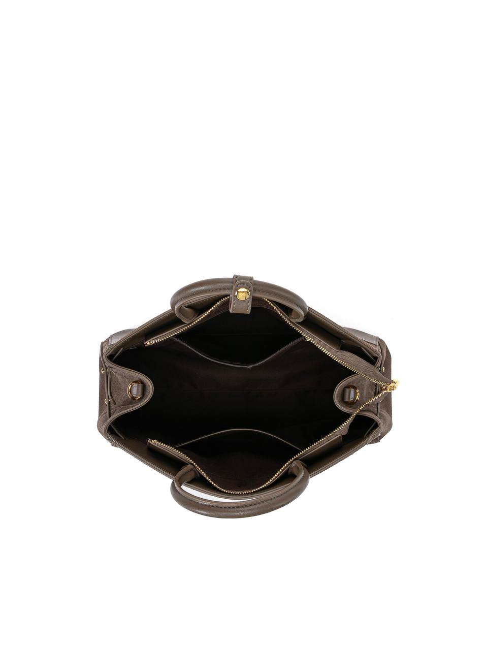 Große Henkeltasche aus Wildleder mit Schulterriemen