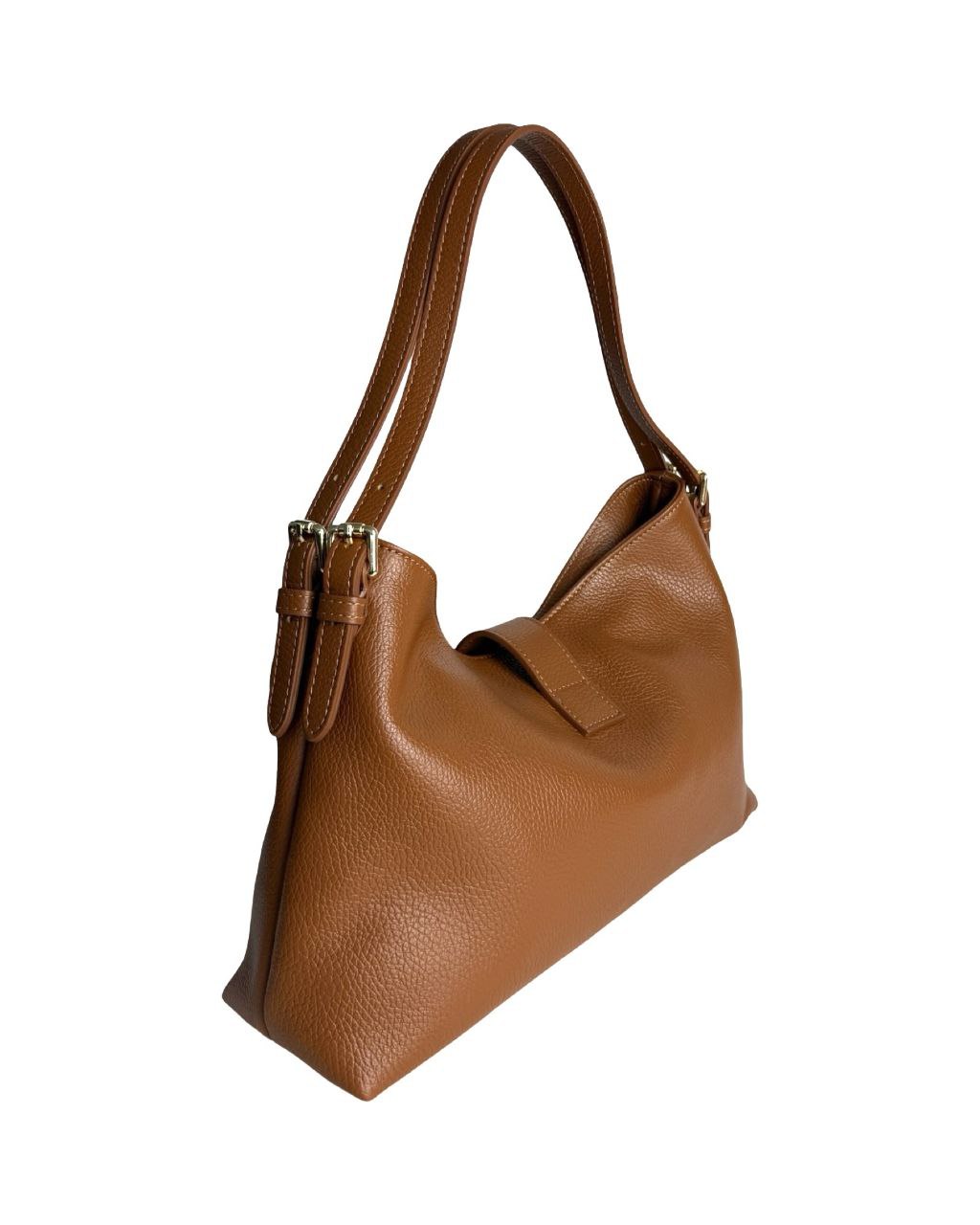 Leather Shoulder Bag with Zip Closure & Detachable Strap – Modex™