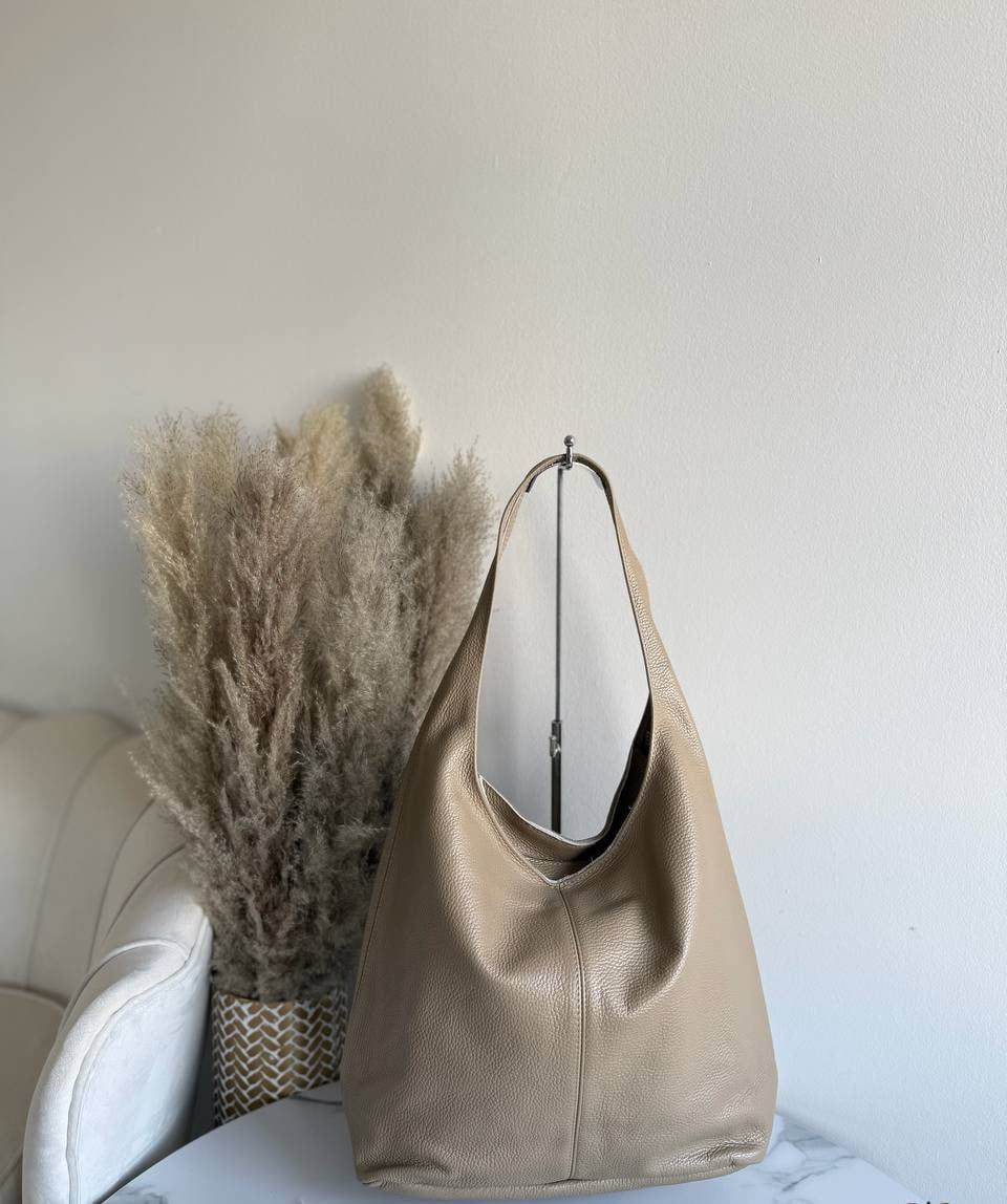 Soft Leather Hobo Bag
