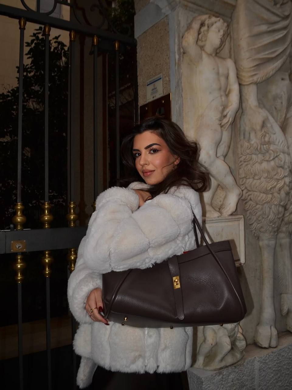 Italian Leather Structured Tote Bag