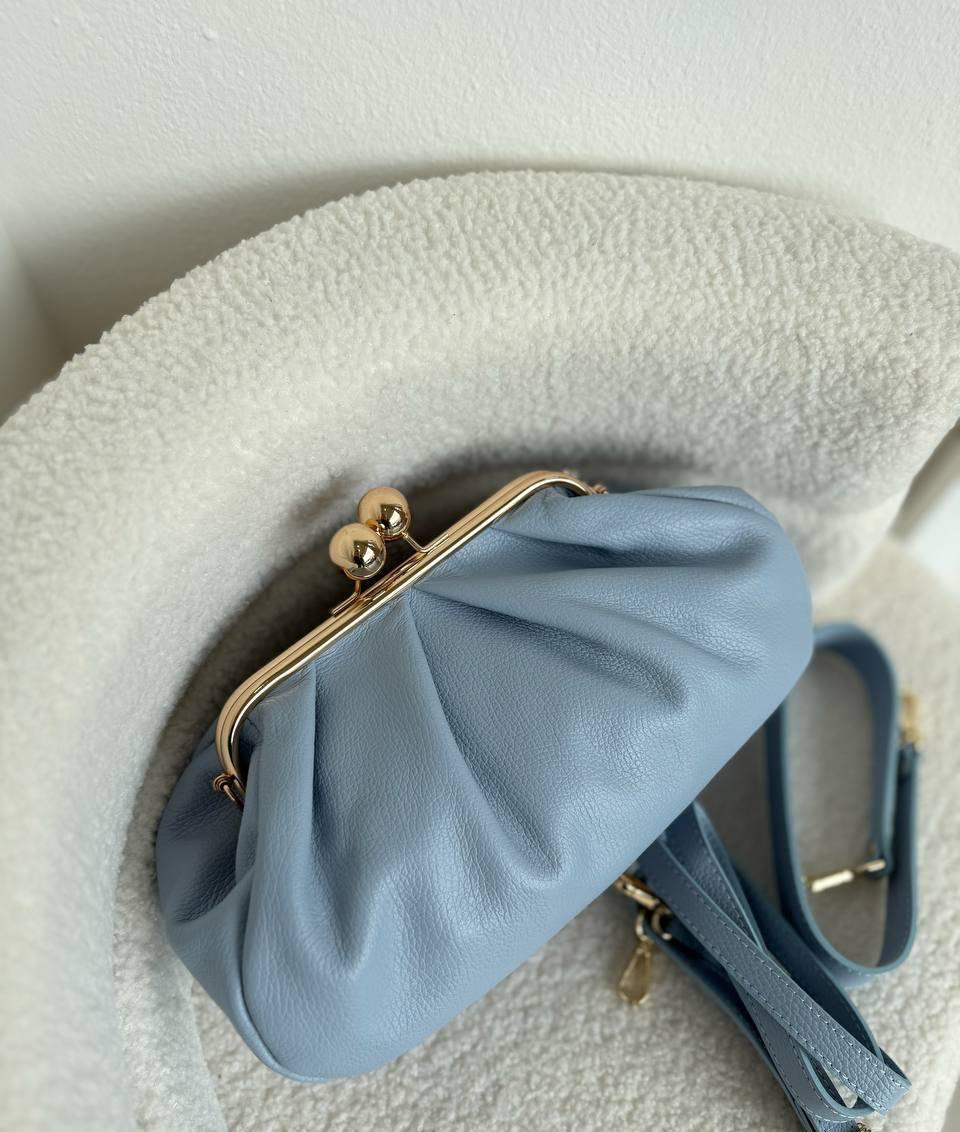 Leather Frame Bag with Kiss-Lock