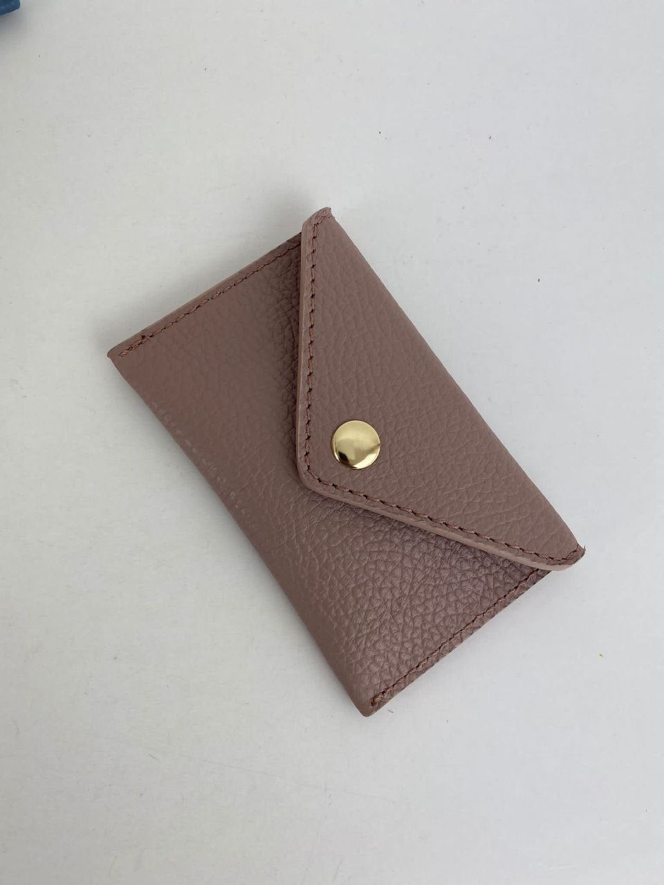 Mini porte-cartes enveloppe — Cuir véritable