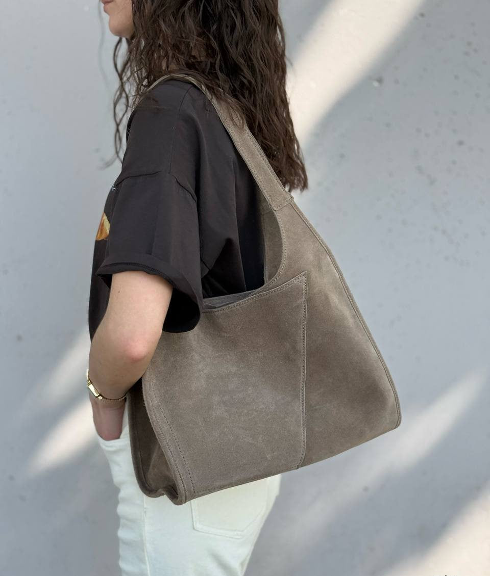 Suede Leather Shoulder Bag