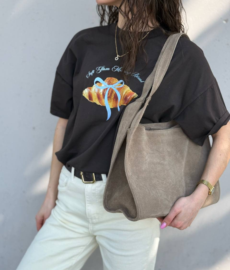 Suede Leather Shoulder Bag