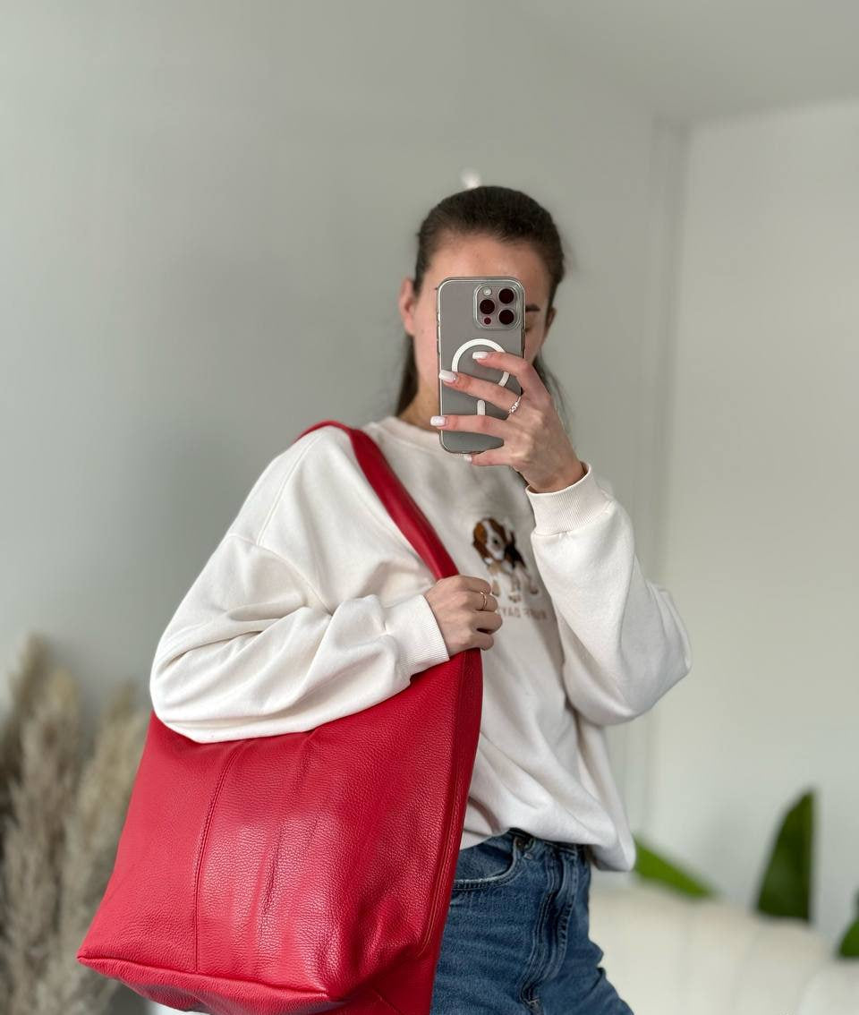 Soft Leather Hobo Bag