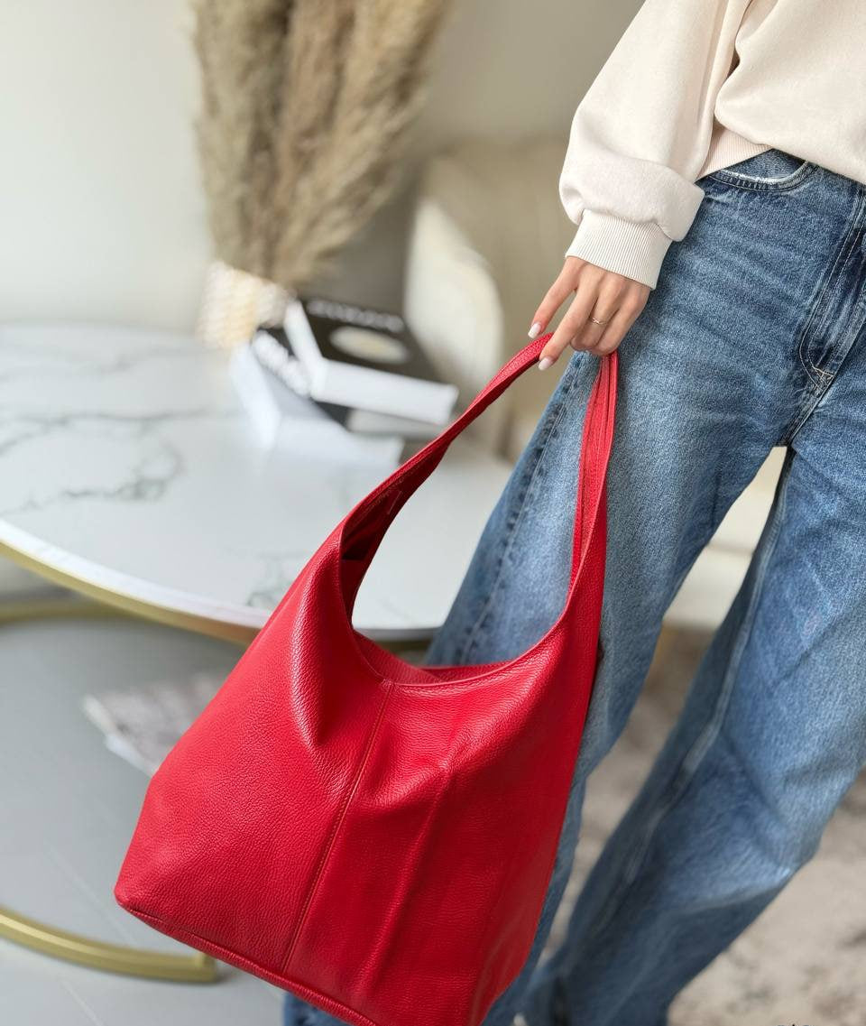 Soft Leather Hobo Bag